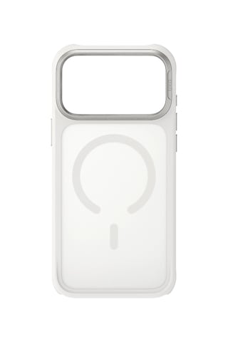 Apple Uyumlu iPhone 17 Pro Kılıf Veren Serisi Buzlu Transparan Hassas Kesim Ve Şık Tonlama Koruyucu Magsafe Kapak Beyaz