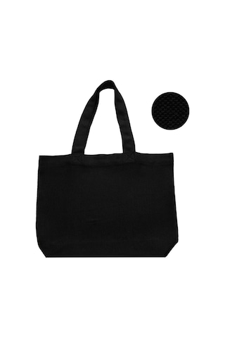 Hasır Dokulu Körüklü Kadın Kol Ve Omuz Çantası Siyah-1413