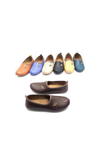 Umut Hakiki Deri Hac Umre Tavaf Patiği Ve Ev Ayakkabısı Kahve Kahverengi