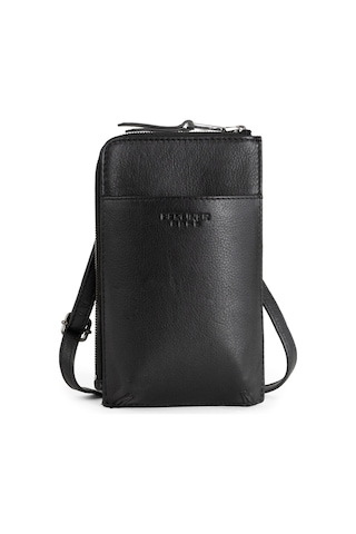 Berliner Bags Kim Deri Cep Telefonu Çantası, Küçük Crossbody, Unisex, Cüzdanlı Omuz Çantası Siyah