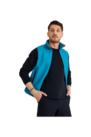 Şensel Erkek Softshell Yelek, Turkuaz 118E2209 Su Itici - Rüzgar Geçirmez 001