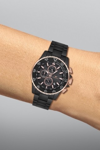 Ferro Fm1542a-r Quartz Siyah Çelik Kordon 45 Mm Erkek Kol Saati Gri