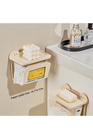 Springsun Duvar Tipi Mutfak/banyo Mendil Kutusu - Nakit Montajsız, Dayanıklı Plastik, Sığdirici Tasarım, Neat Organizasyon İçin Lüx Tasarım Bej Diğer