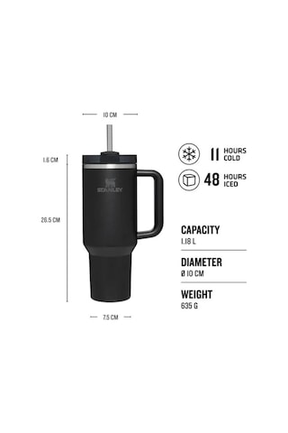 Stanley Quencher Pipetli Termos Bardak 1.18 Lt Siyah