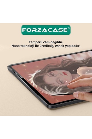 Forzacase İpad Air 13 2025 M3 İle Uyumlu Paper Like Kağıt Hissi Mat Ekran Koruyucu Nano Film - Fc295