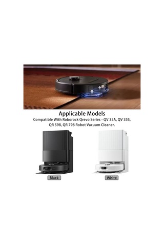 Geoviizon Roborock Qrevo Serisi İçin Yedek Aksesuar - Qv 35a, Qv 35s, Qr 598, Qr 798 Robot Süpürge, 2 Ana Fırça, 4 Diğer