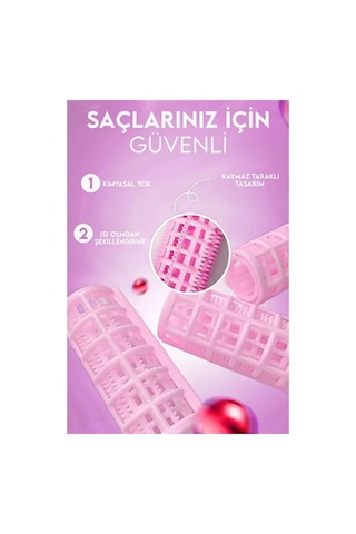 Dayanıklı 6'lı Bigudi Seti Saç Şekillendirme Doğal Hacim Isı Kullanmadan Dalga Perma Yıpratmaz Çok Renkli