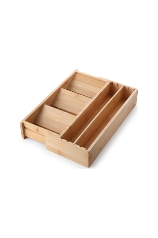 Ayarlanabilir Bambu Kaşıklık Ve Çekmece İçi Organizer - 5-7 Bölmeli Genişleyebilir Çatal Bıçak Düzenleyici Çok Renkli