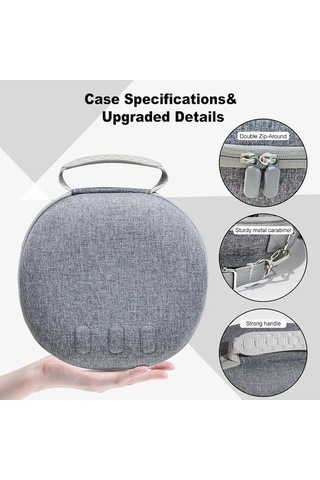 Fastbuy Oculus Quest 3 Vr Gözlüğü Ve Kumanda Korumalı Taşıma Çantası, Gri, Fermuarlı, El Ve Çapraz Askı