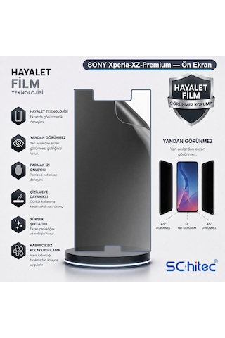 Schitec Sony Xperia-xz-premium Hayalet Privacy Hidrojel Ekran 12231236