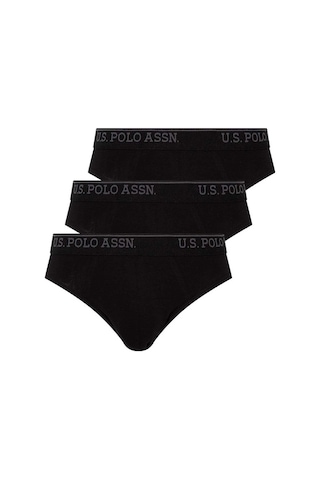 U.S. Polo Assn. Erkek Siyah 3 Lü Slip Külot 83057 Siyah