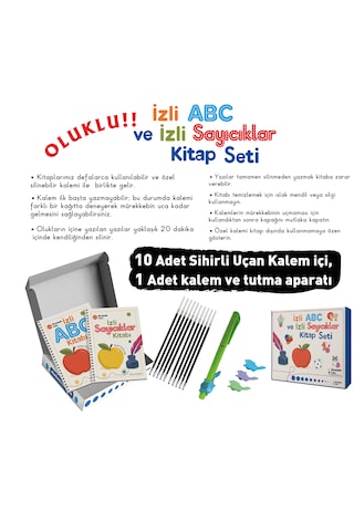 İzli Abc ve Sayıcıklar Kitabı -Bebeğimin Meyve Keşfi ve 12-36 Ay Zeka Kartları Seti