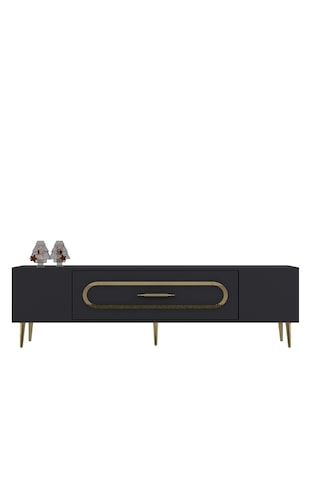 Dekop3ct Tv Sehpası Antrasit-altın