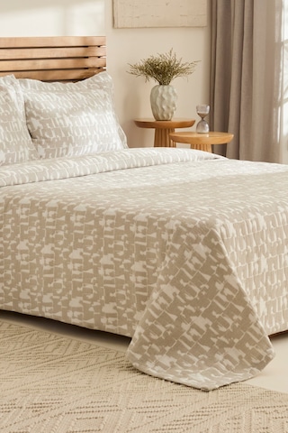 Kaşmir Home Breeze Çift Kişilik Yatak Örtüsü Takımı Gri Gri