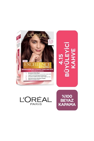 Loreal Excellence Saç Boyası 4.15 Büyüleyici Kahve (77506675)