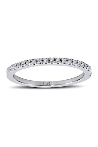 Lova 0,10 Karat Pırlanta Yarımtur Yüzük - 1010080