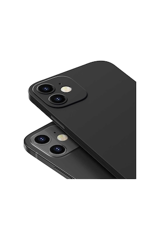 Apple Uyumlu iPhone 12 Kılıf 360 Derece Full Koruma Kılıf Siyah