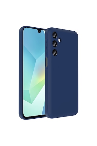 Samsung Uyumlu Galaxy A16 Kılıf Kamera Korumalı Kartlık Hazneli Zore Vitra Kapak Lacivert