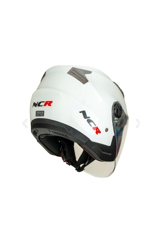 Ncr Açık Yarım Güneş Vizörlü Kask Beyaz