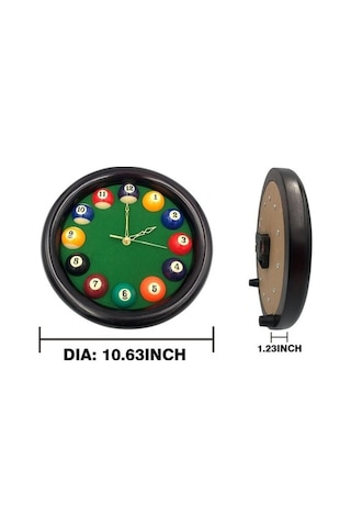 Trendooze Ve Top Şık Saati Havuz Dayanıklı Çerçeveli Bilardo Ahşap - Yp