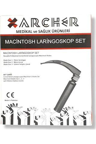 Archer Macintosh Laringaskop Set 3'lü