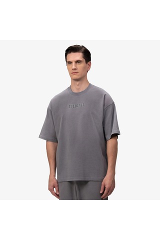Everlast Giant Logo Oversize Koyu Gri Erkek T-shirt Tm0159 Çok Renkli