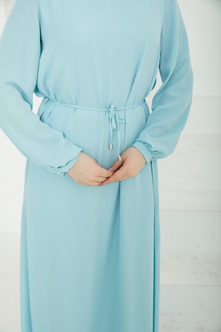 Armine Trend Kolları Lastikli Astarlı Elbise-mavi 25yt927 Mavi