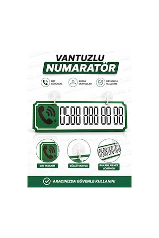 Opel Crossland Dekor Plakalı Numaratör Yeşil 20,5 X 7,5