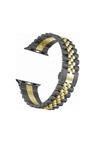 Watch 40mm Uyumlu Krd-36 Metal Zore Kordon-siyah-gold