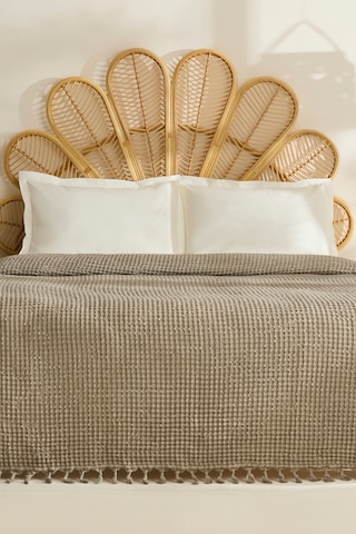 Karaca Home Mady %100 Cotton Waffle Çift Kişilik Tek Pike Taş Taş