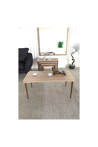 Aleyna 5li Orta Sehpa ve Zigon Sehpa Ahşap Ayaklı Sehpa – Sonomo