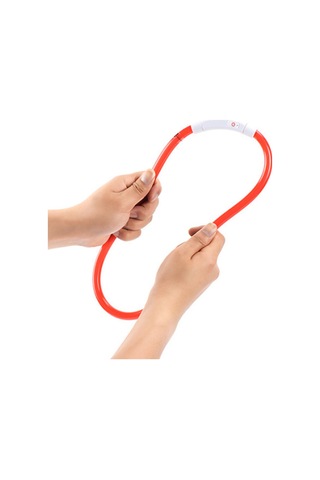 Geekyou M Boyut 35cm Mavi Usb Şarjlı Led Işıklı Köpek Kolyesi - Pvc Malzeme, 3 Işık Modu, Su Geçirmez, Gece Yürüyüşü Güvenliği