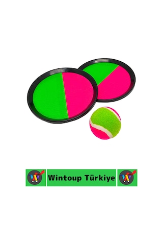 Çocuk Yetişkin El Göz Koordinasyon Gelişimi Yapışkan Cırtlı Top Yakalama Eğlenceli Catch Ball Oyunu