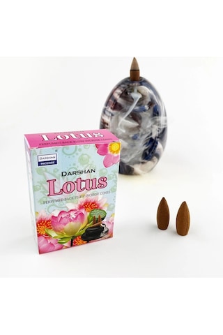 Darshan Incense Lotus Geri Akış Back Flow Tütsü 10 Adet Darshan Incense Lotus Geri Akış Back Flow Tütsü 10 Adet
