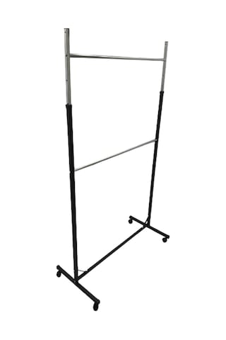 Çift Katlı Ayarlı Tekerlekli Stant, Elbise Askılığı, Mağaza Askılığı, Askılık 220x120 Cm Diğer