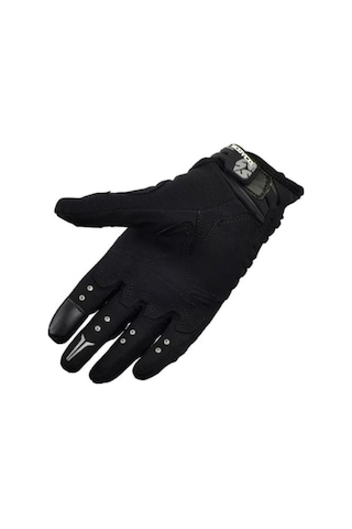 Motosiklet Eldiveni Carbon Korumalı Deri Ve Cordura Kumaş Sertifikalı Motor Eldiven Siyah