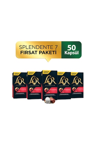 L'or Splendente Intensity 7 Nespresso Uyumlu Kapsül Kahve Fırsat Paketi 10 x 5 Paket