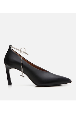 Hotiç Kadın Deri Siyah Zincir Detaylı Stiletto 01ayh304190a100 Siyah