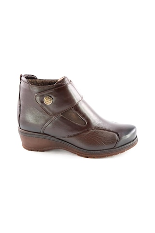 Forelli 25651 Vionic Hakiki Deri Comfort Kadın Bot Kahve Kahverengi