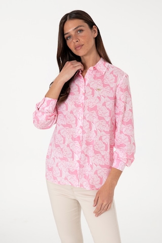 U.s. Polo Assn. Kadın Pembe Gömlek Desenli 50306414-vr041 Pembe