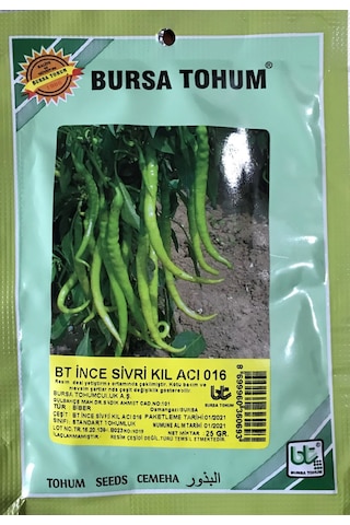 Biber Tohumu İnce Sivri Kıl Acı 25 GR 3000 Adet Tohum