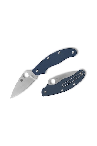 Spyderco Uk Penknife Cobalt Blue G-10 Cpm Spy27 Plainedge Kamp Çakı Mavi