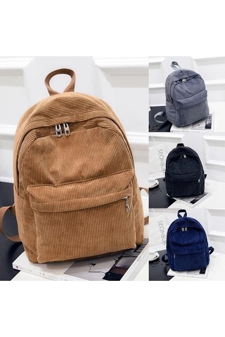 Zyzqstore Yeni Moda Kadın Kadife Sırt Çantası, Kolej Kullanımı, Çok Renkli Seçenekler Çok Renkli