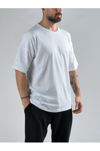 Cocopelli Oversize Beyaz Erkek T-shirt Coc3073