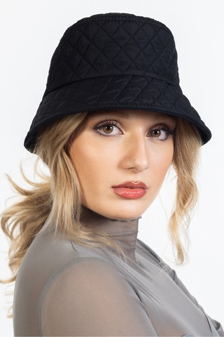 Ladycolor Kışlık Kapitone Bucket Balıkçı Şapka Siyah Siyah