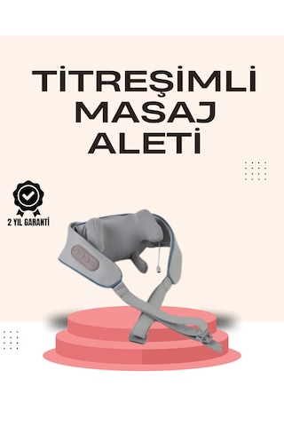 Kablosuz Boyun Ve Omuz Masaj Aleti Isıtmalı Ve Yoğurmalı - Xuczvnb01masajaleti Acı Kahverengi