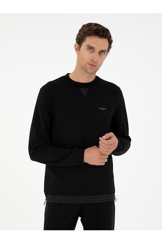 Siyah Regular Fit Sweatshirt