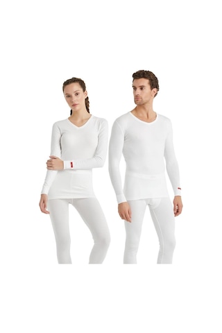 Blackspade V Yaka Beyaz Unisex Uzun Kol Thermal İçlik C7t5n2o1 001