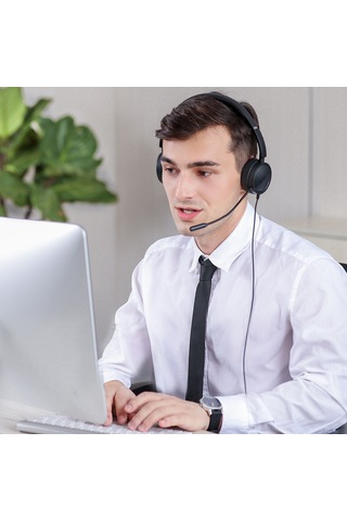 Xindoker H360 Kulaküstü Telefon Kulaklığı: Gürültü Engelleme Mikrofonlu, Ses Kontrol Ve Sessiz Modlu, 3.5mm/usb İki Fonksiyonlu Siyah