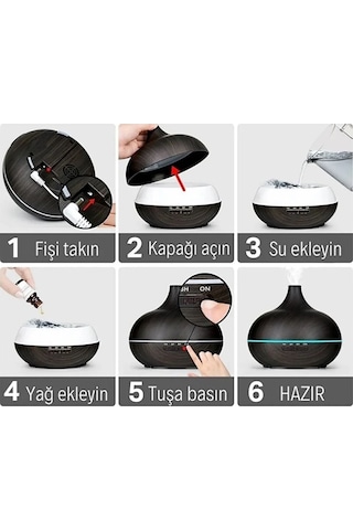 Mcg Hava Nemlendirici Buhar Makinesi Ve Aroma Oda Nemlendiricisi Terapi Cihazı Difizör